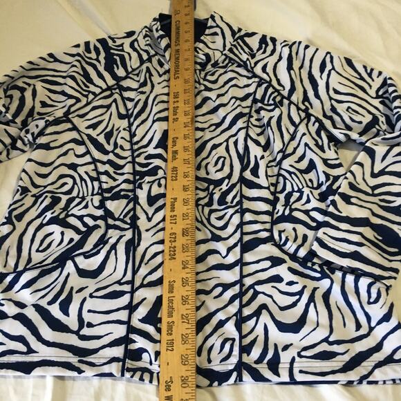 a ac-tiv-ology XL navy & white full zip yoga - Picture 10 of 10